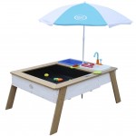 Masuta copii 2 in 1- Spatiu de joaca Linda pentru Gradina - Cuite cu Nisip Chiuveta cu Apa si Umbrala Axi